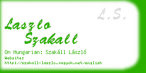 laszlo szakall business card